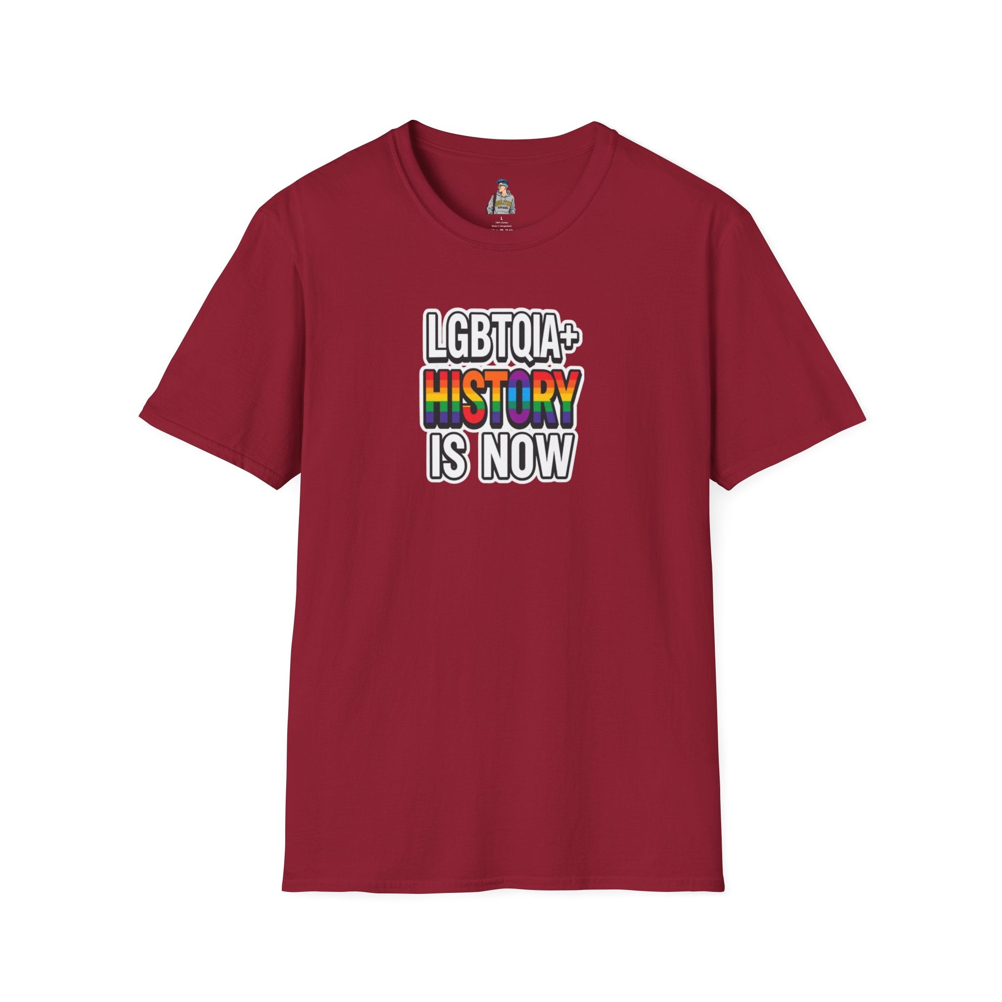 LGBTQIA+ History Is Now Unisex Softstyle T-Shirt