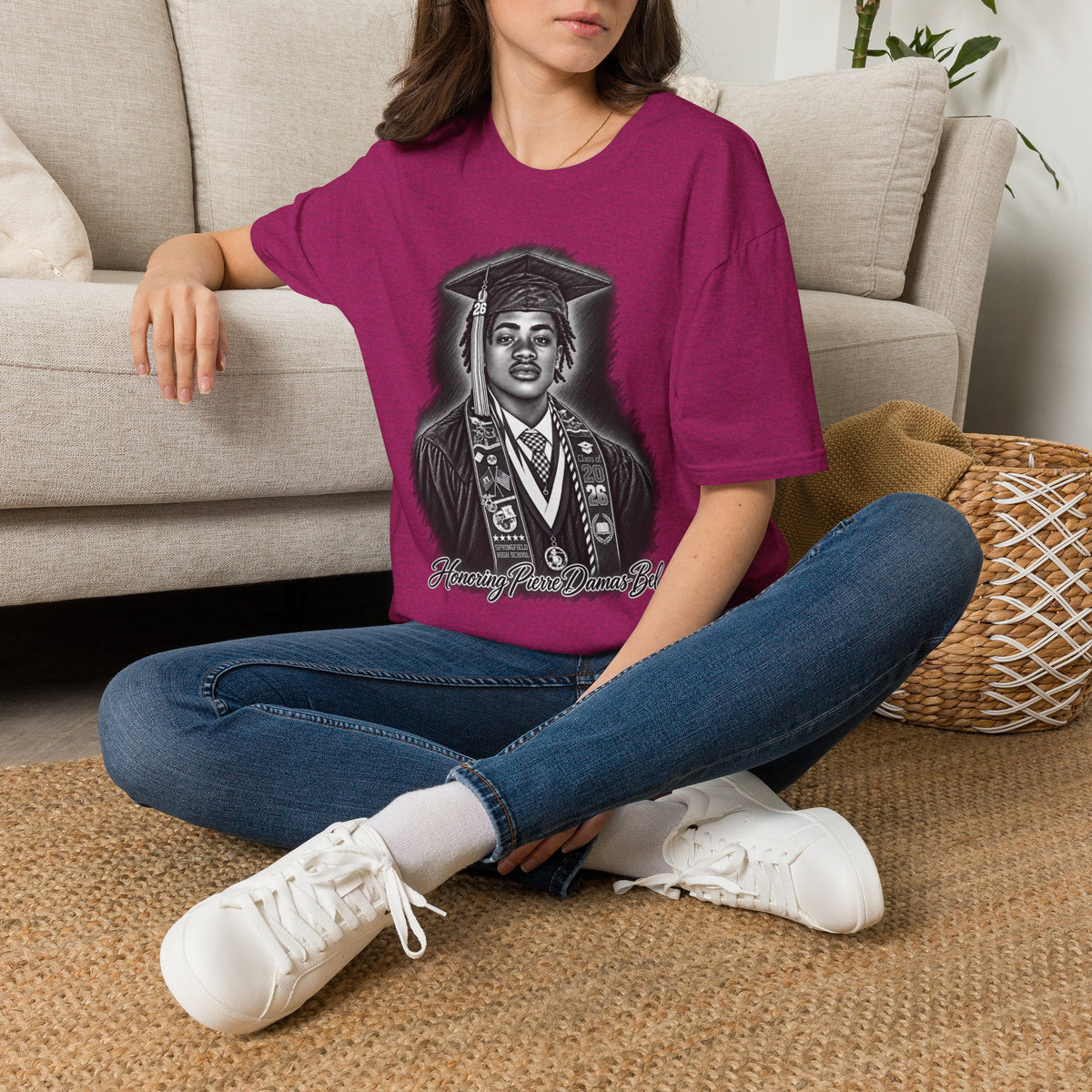 Portrait Front and Back - In Memory of Pierre Damas Bel T-Shirt