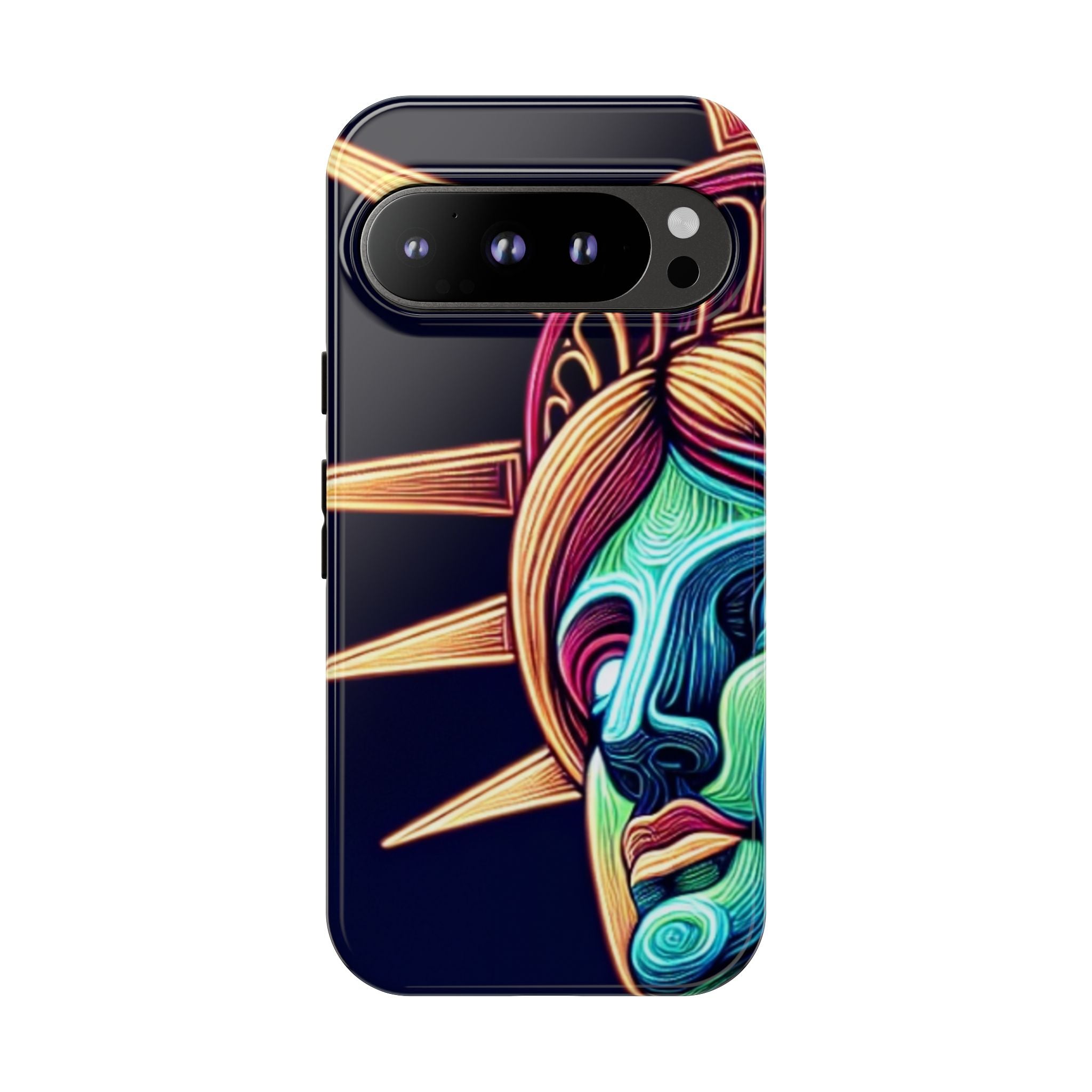 Statue of Liberty Neon Glowing Art Tough Case for Android & iPhone