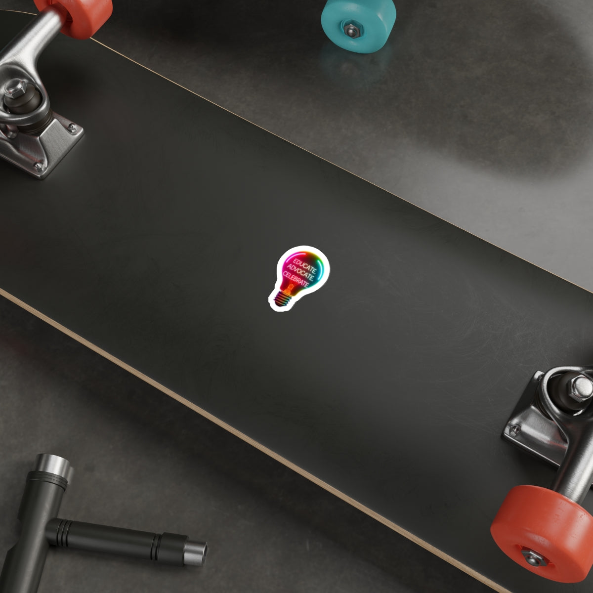 Empowering Light Bulb Die-Cut Stickers - Educate, Advocate, Celebrate