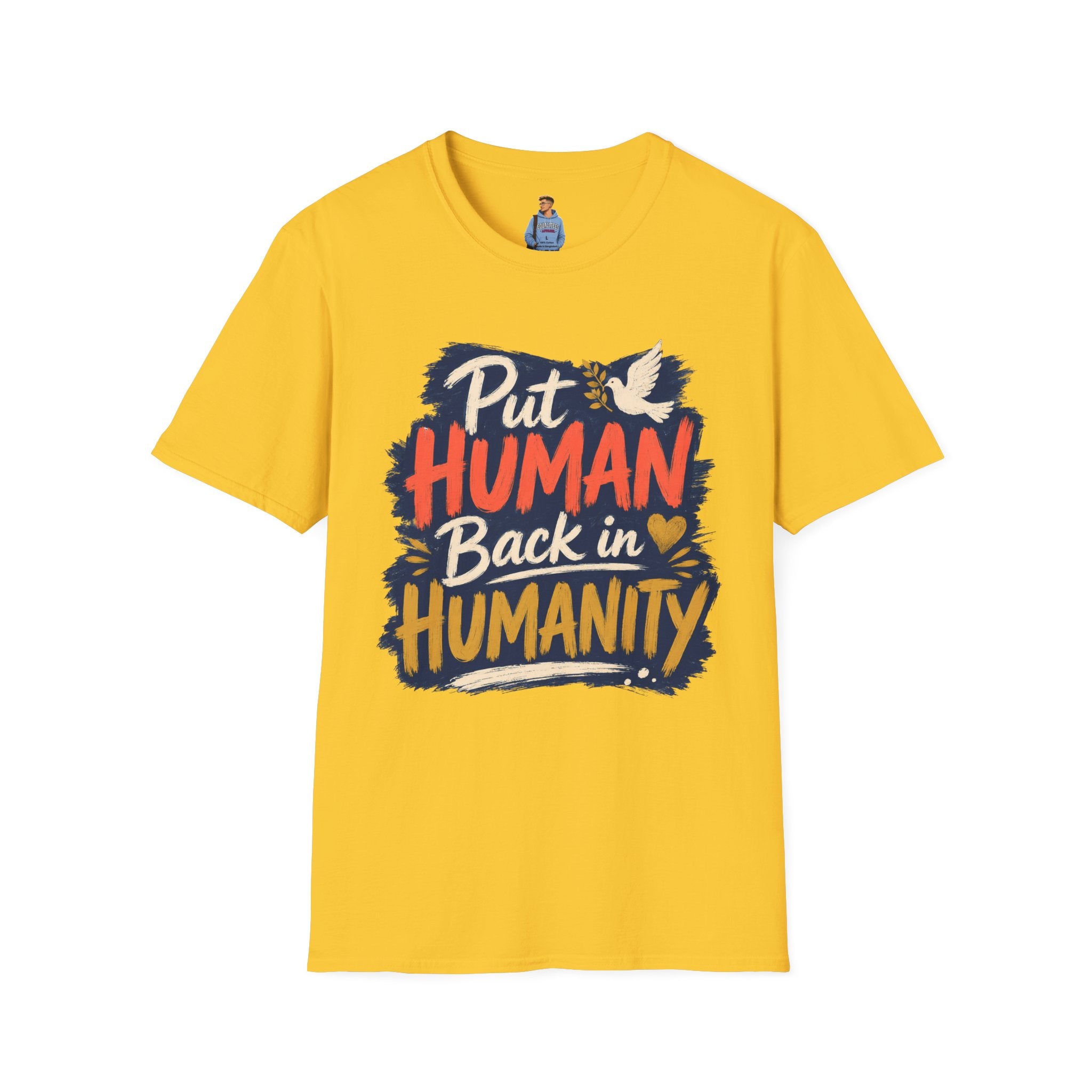 Put Human Back in Humanity T-Shirt — Inspirational Peace Dove Tee