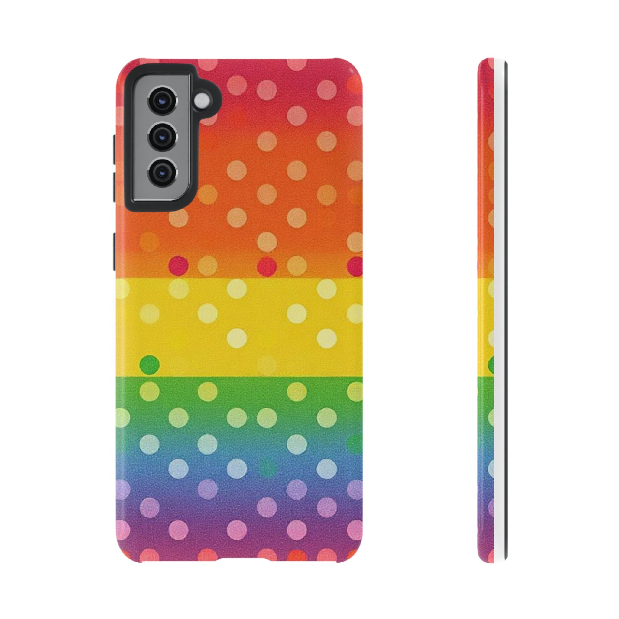 Rainbow Polka-Dot Tough Case for Android