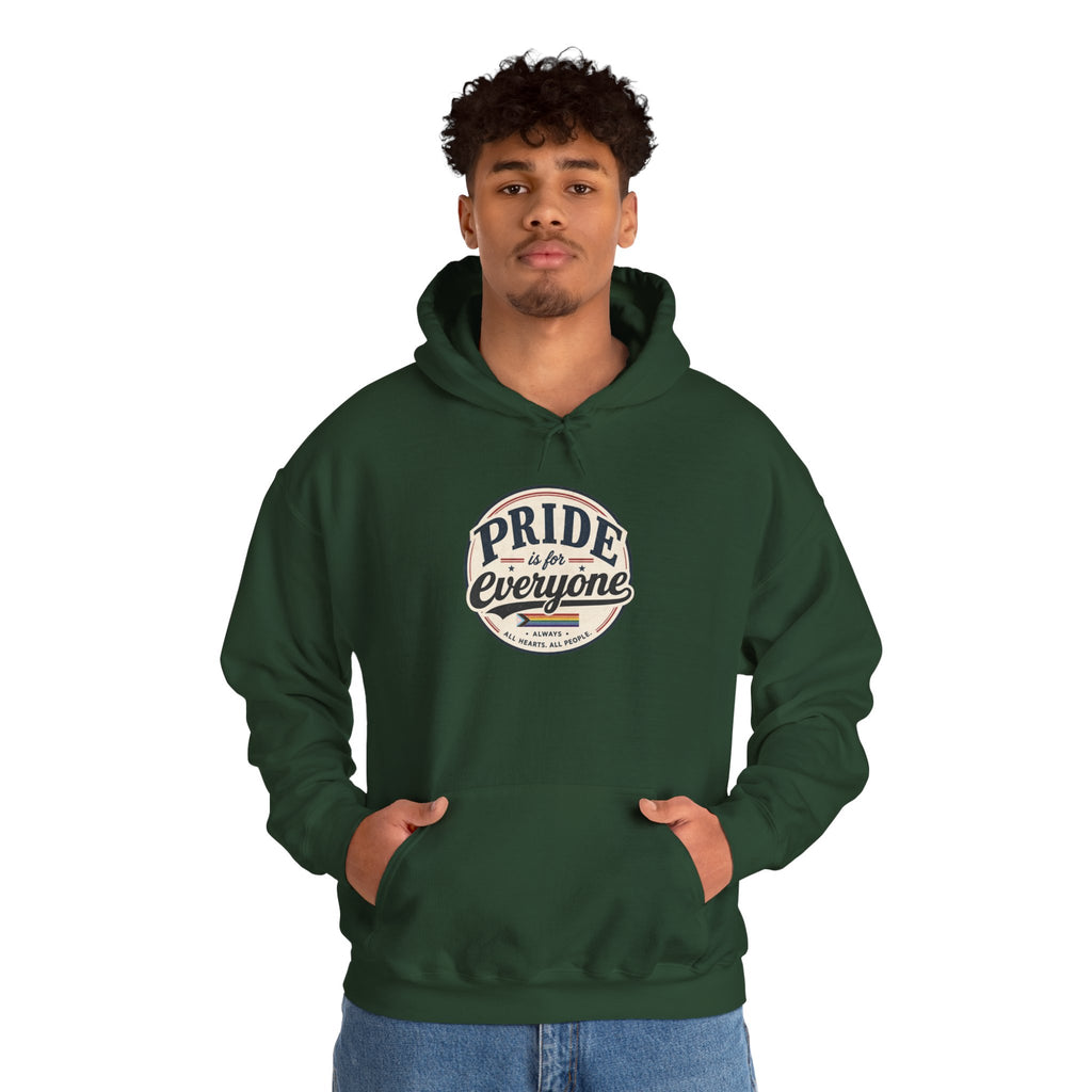 Pride Is For Everyone Pullover Hoodie — Vintage Graphic Inclusivity Sweatshirt