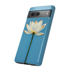 Open White Peace Lily Design Tough Case For Android & iPhone