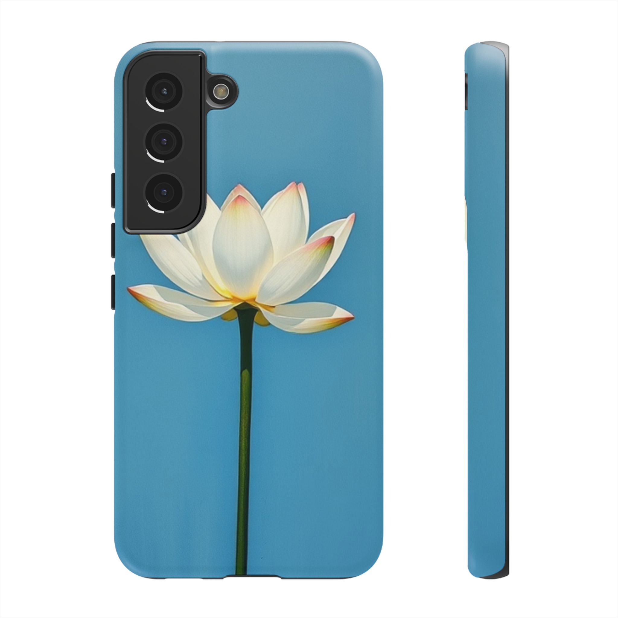 Open White Peace Lily Design Tough Case For Android & iPhone