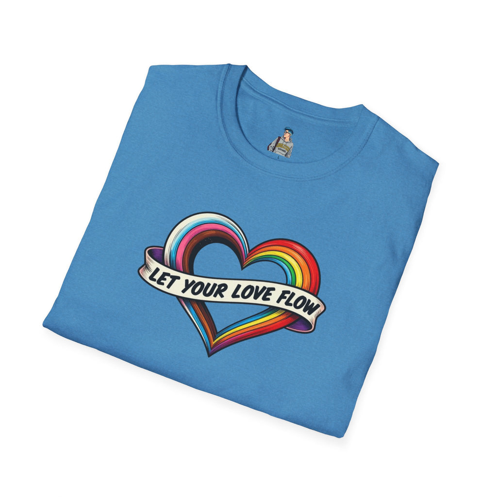 Let Your Love Flow Rainbow Heart T-Shirt