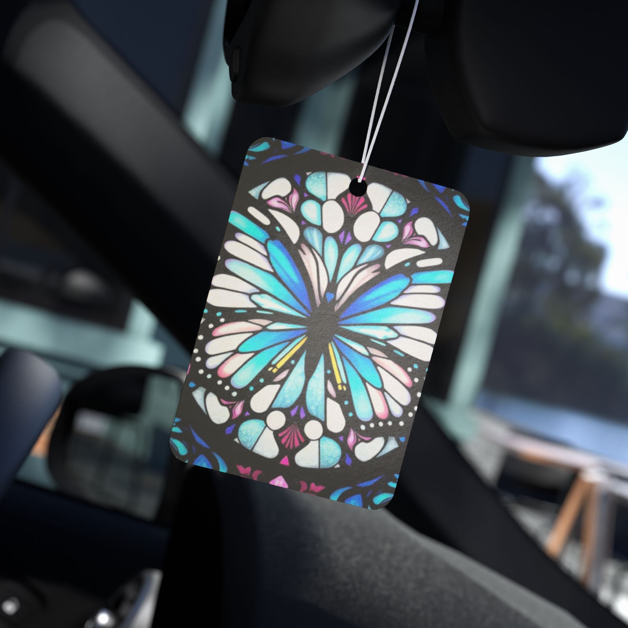 Stained Glass Butterfly Design - Car Air Freshener - Eclectic and Aromatic