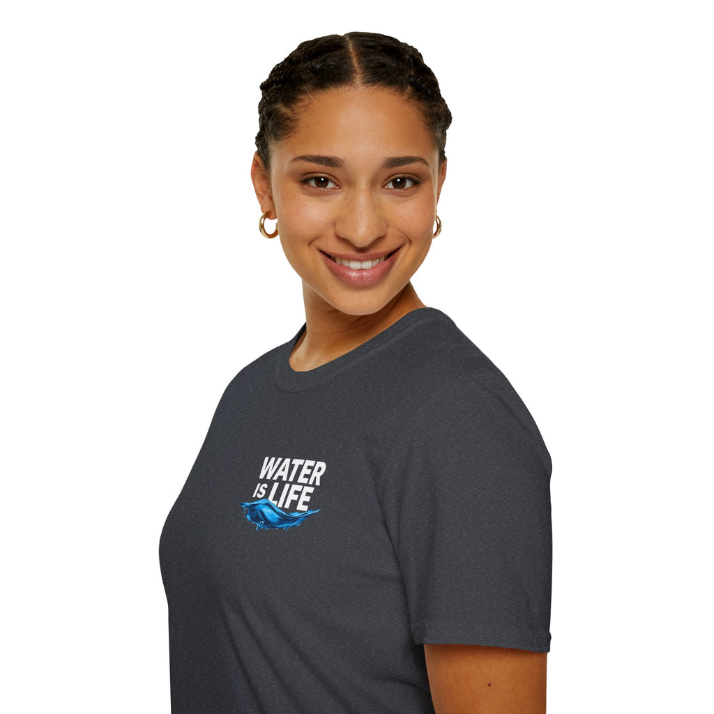 Water is Life Unisex T-Shirt | Eco-Friendly Tee for Environmentalists, Beach Lovers, Awareness Campaigns, Gifting