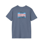 Live and Let Live Safety Pin Unisex Softstyle T-Shirt - Casual LGBTQ+ Pride Tee