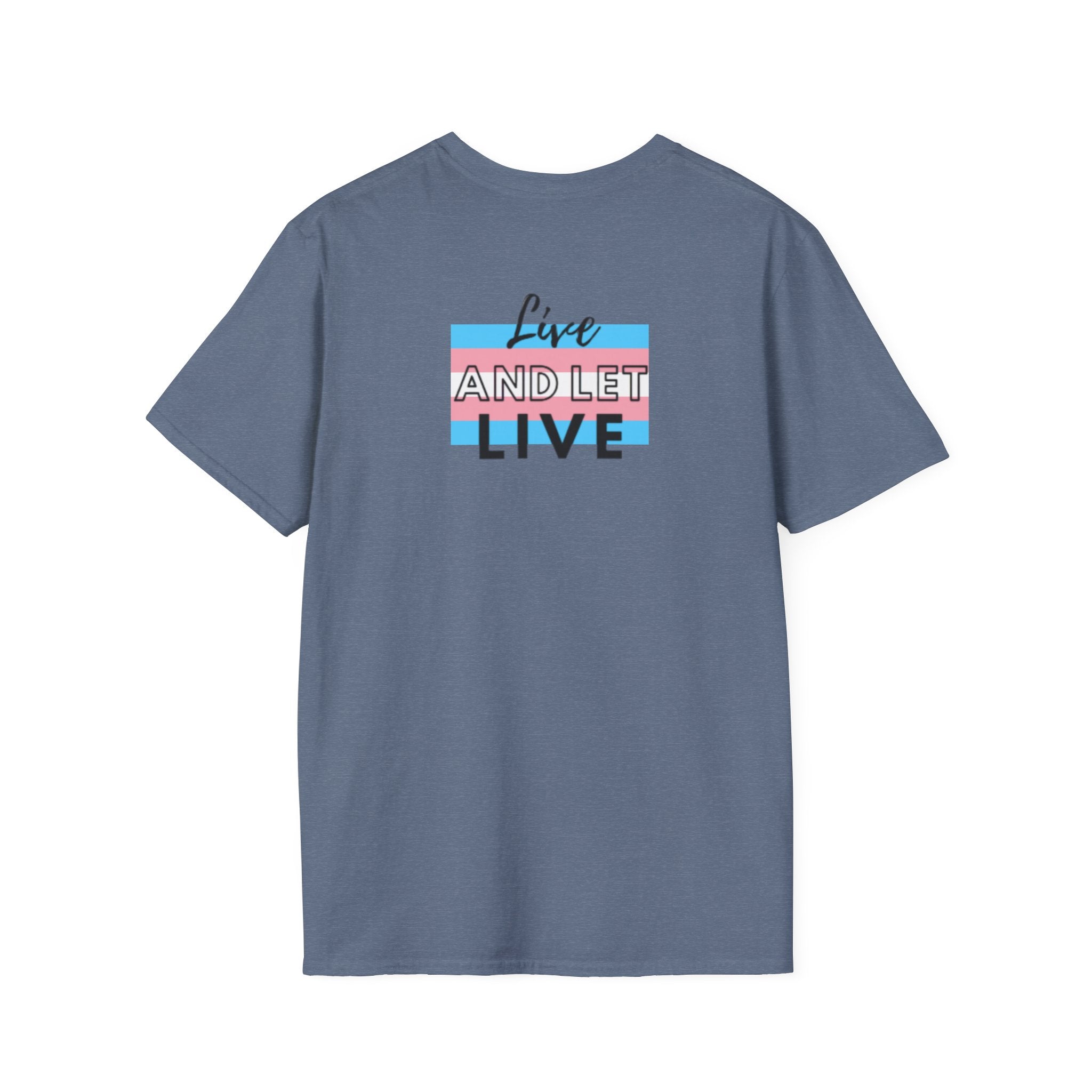 Live and Let Live Safety Pin Unisex Softstyle T-Shirt - Casual LGBTQ+ Pride Tee