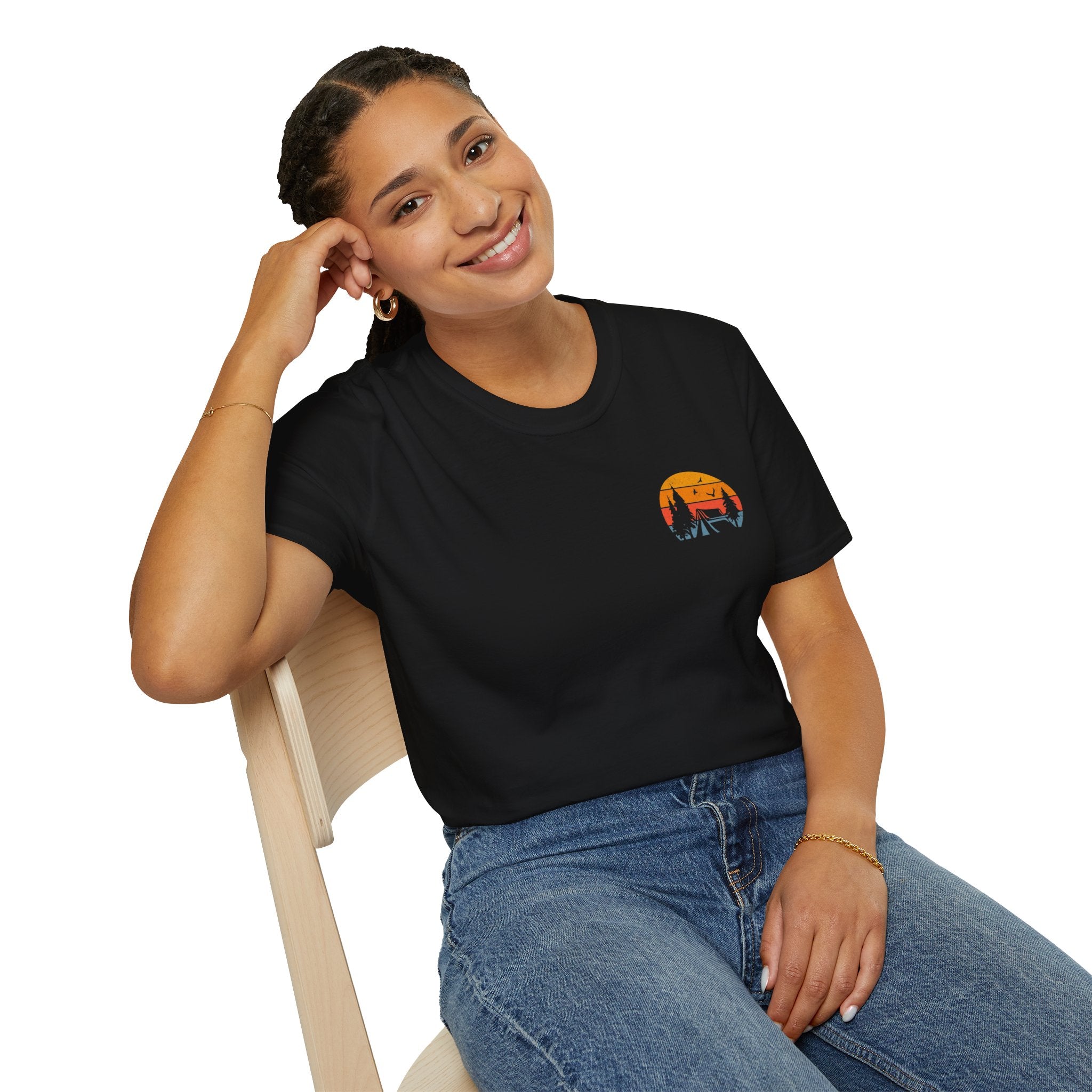Unisex Softstyle T-Shirt - 'I'd Rather Be Camping' Adventure Tee
