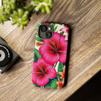Tropical Hibiscus Phone Case for iPhone — Floral Tough Protective Cover