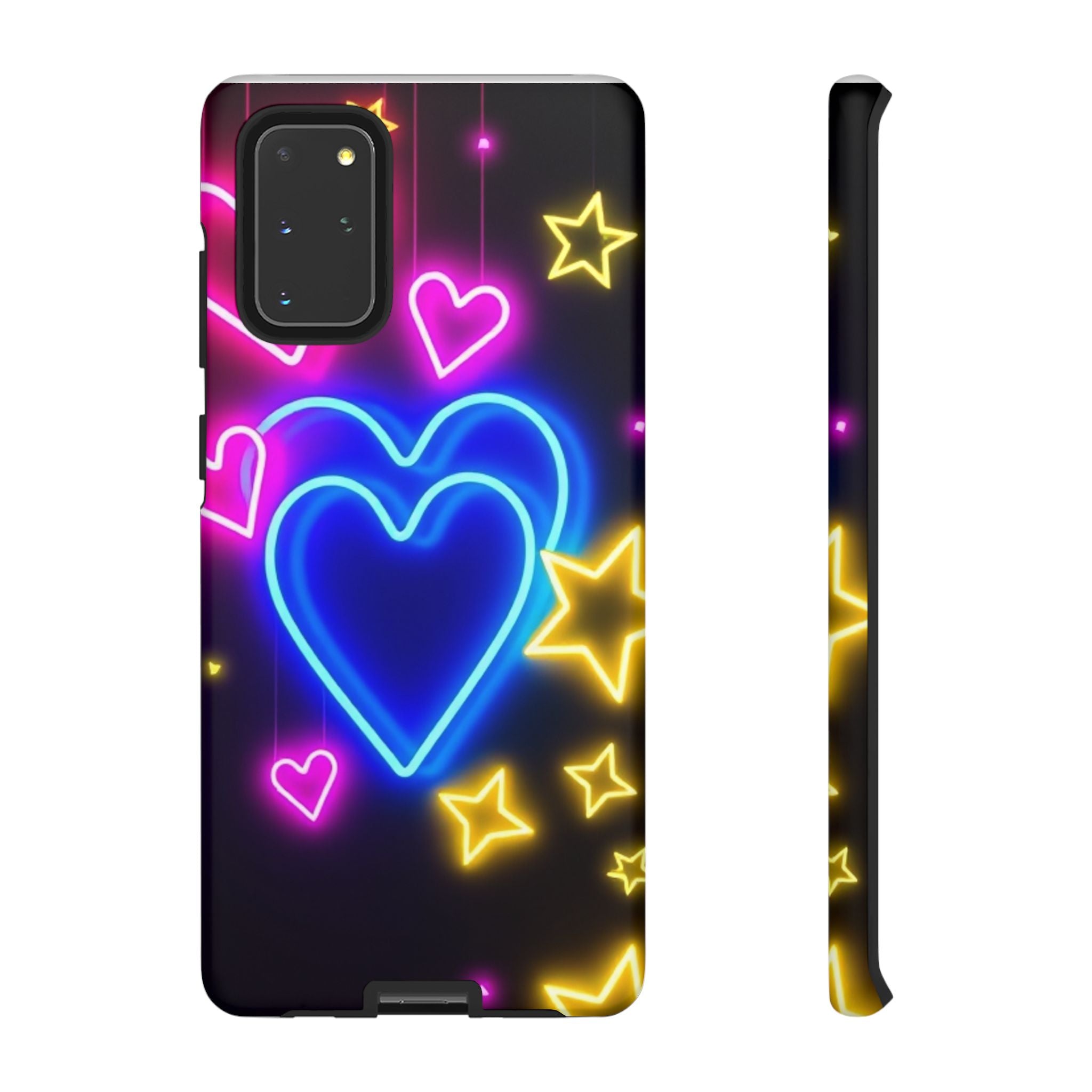 Android OR iPhone Compatible Cases - Neon Love Design - Unique Tough Cases