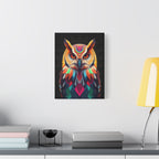 Colorful Owl Canvas Wall Art - 1.25" Stretched Matte