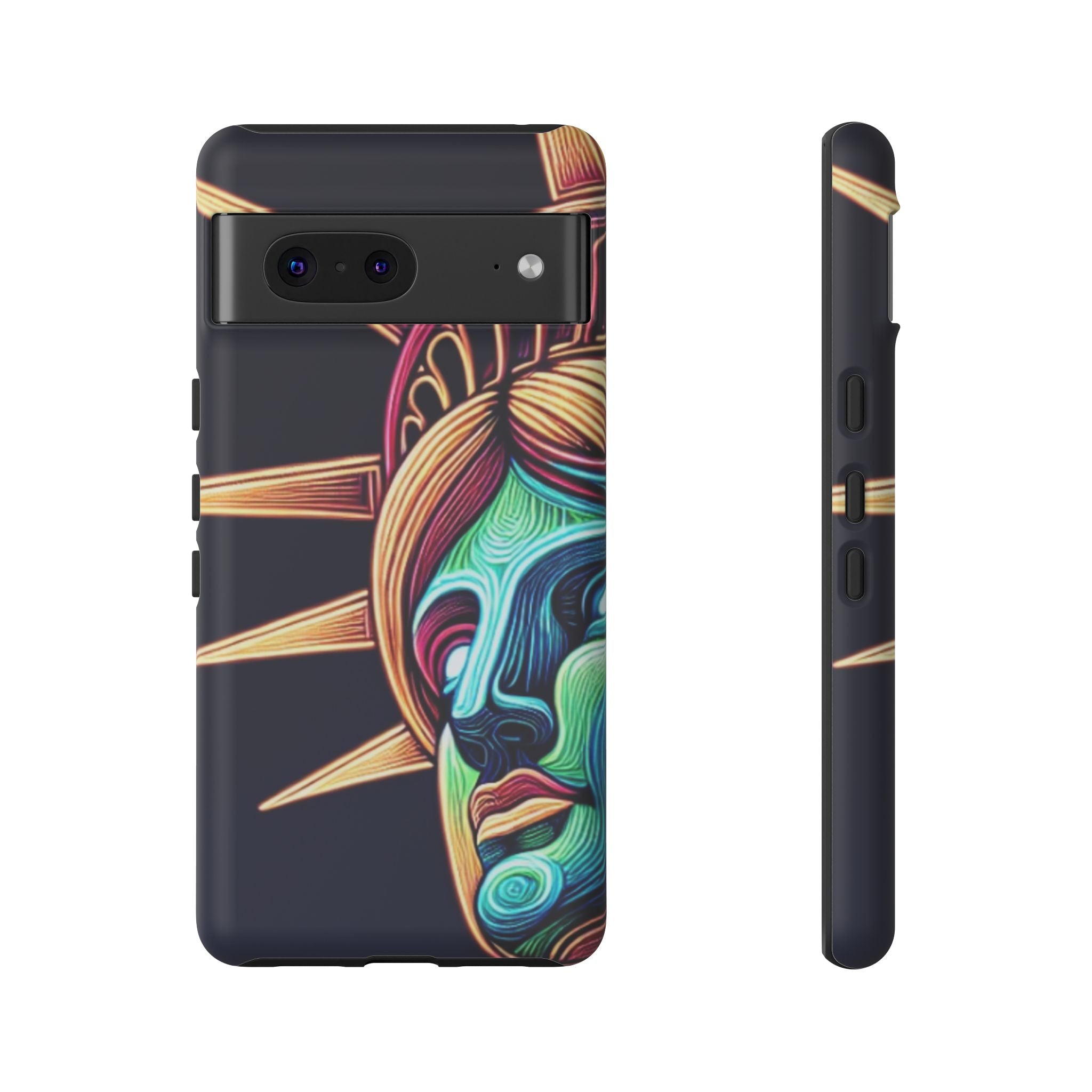 Statue of Liberty Neon Glowing Art Tough Case for Android & iPhone