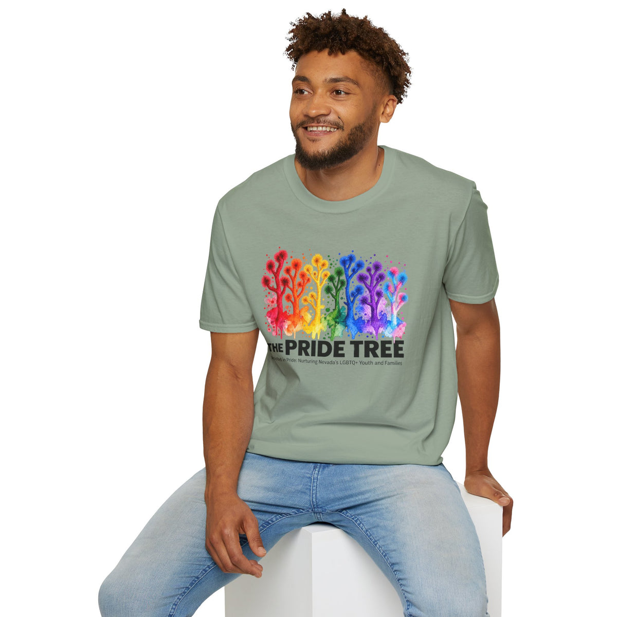 Pride Tree Las Vegas T-Shirt - Black Text