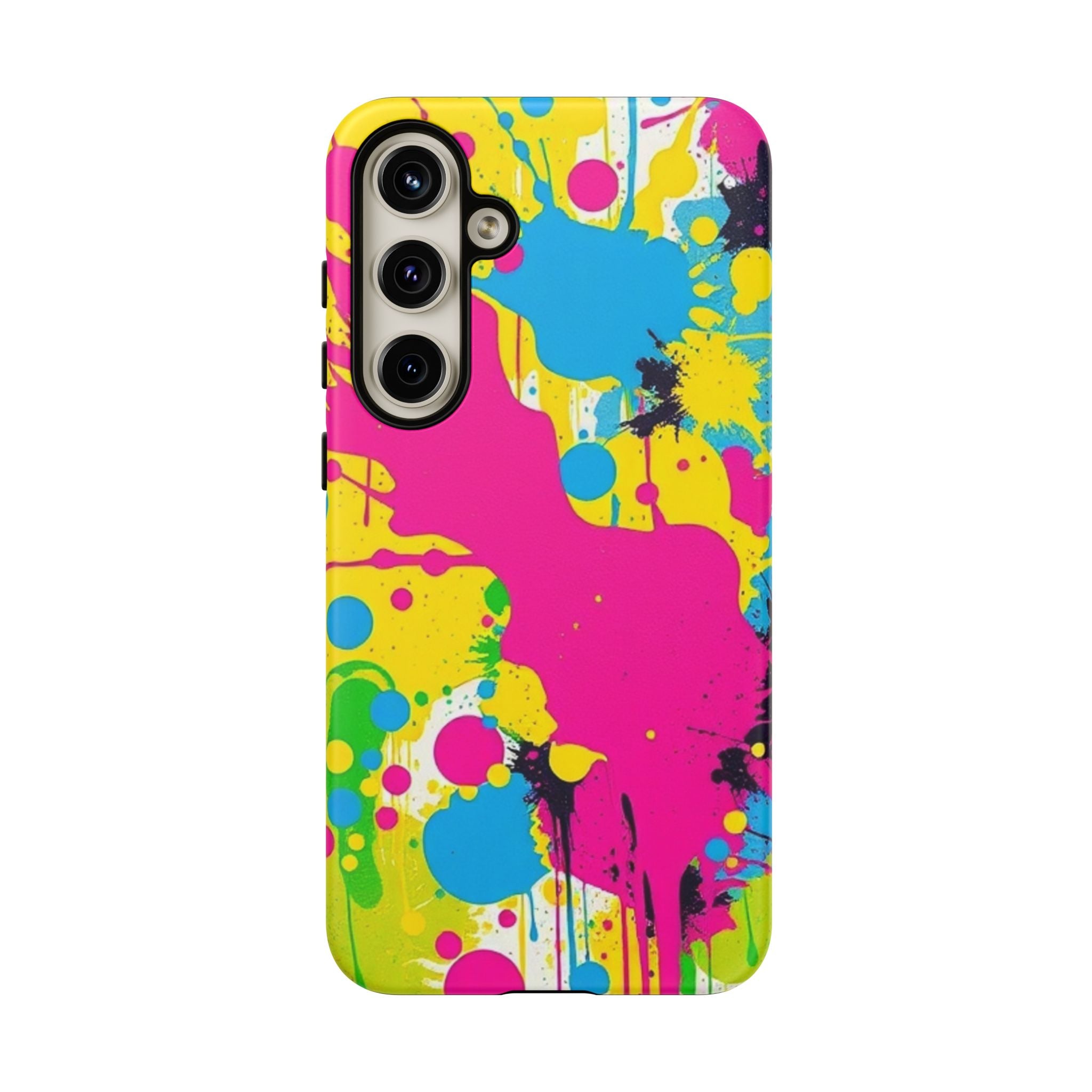 Android OR iPhone Compatible Cases - Crazy Retro Color Splash Design - Unique Tough Cases