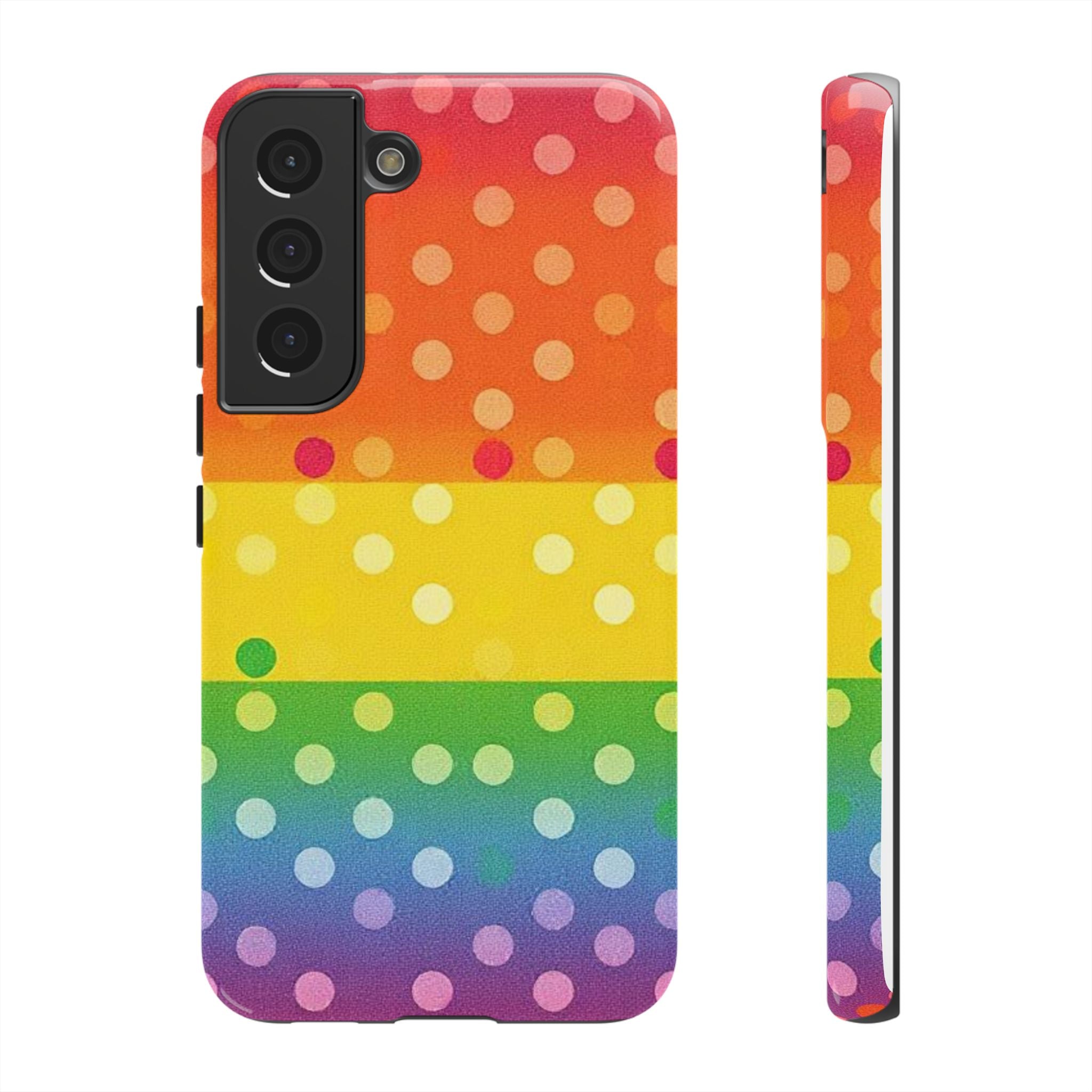 Rainbow Polka-Dot Tough Case for Android