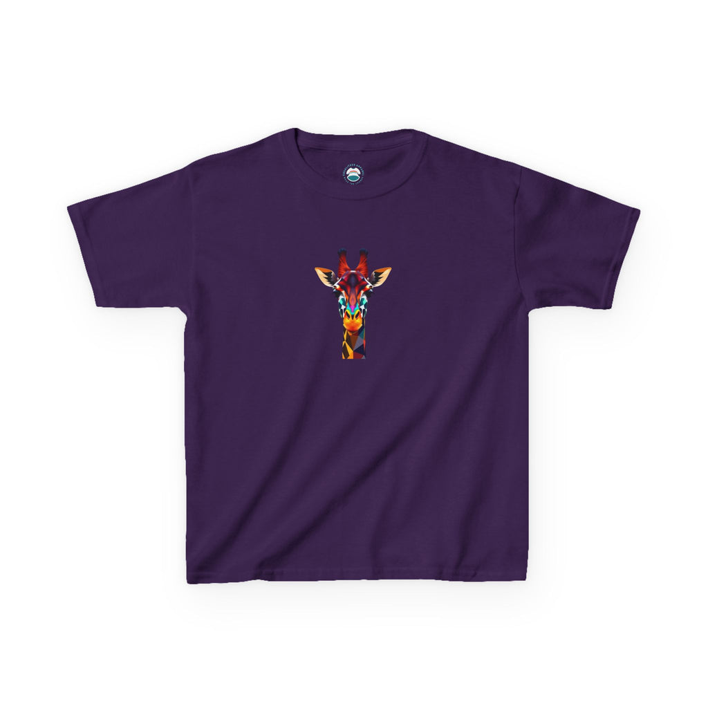 Colorful Fractal Giraffe Kids Heavy Cotton™ Tee