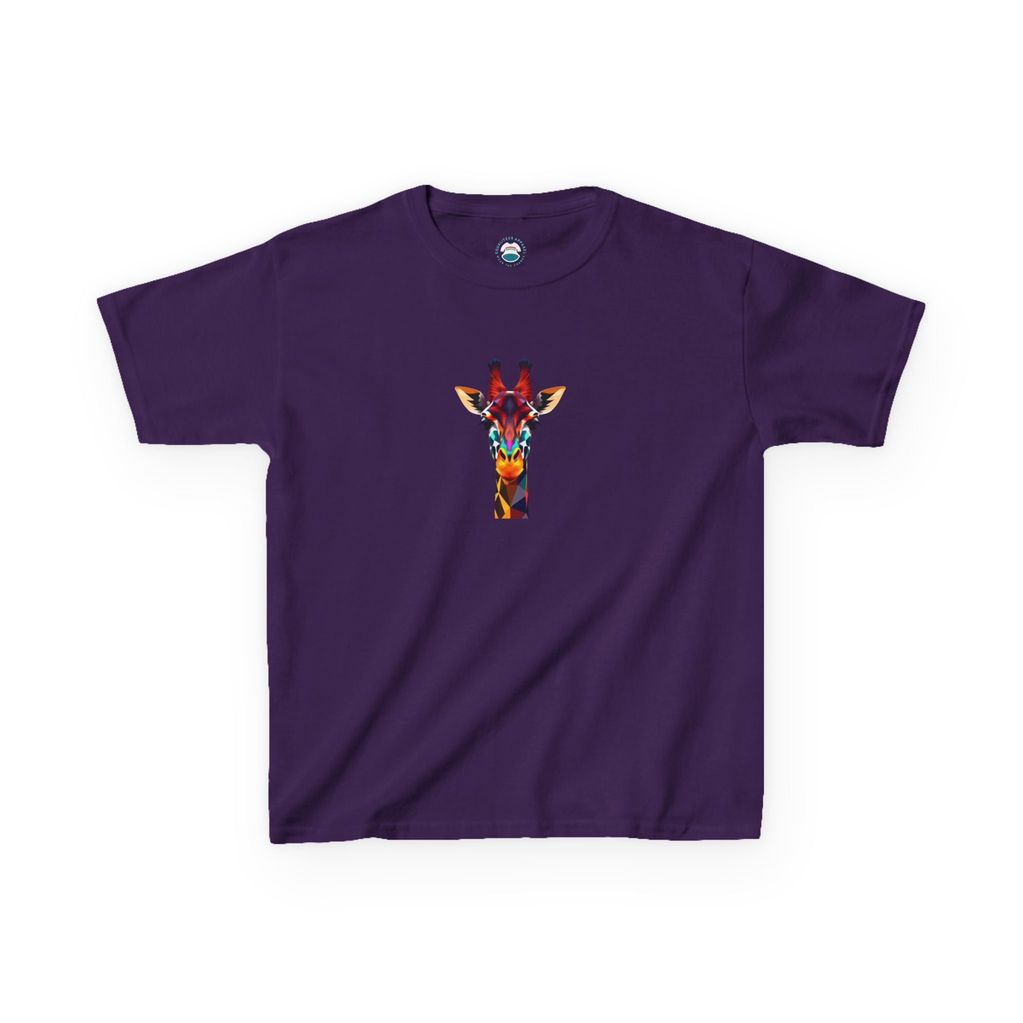 Colorful Fractal Giraffe Kids Heavy Cotton™ Tee