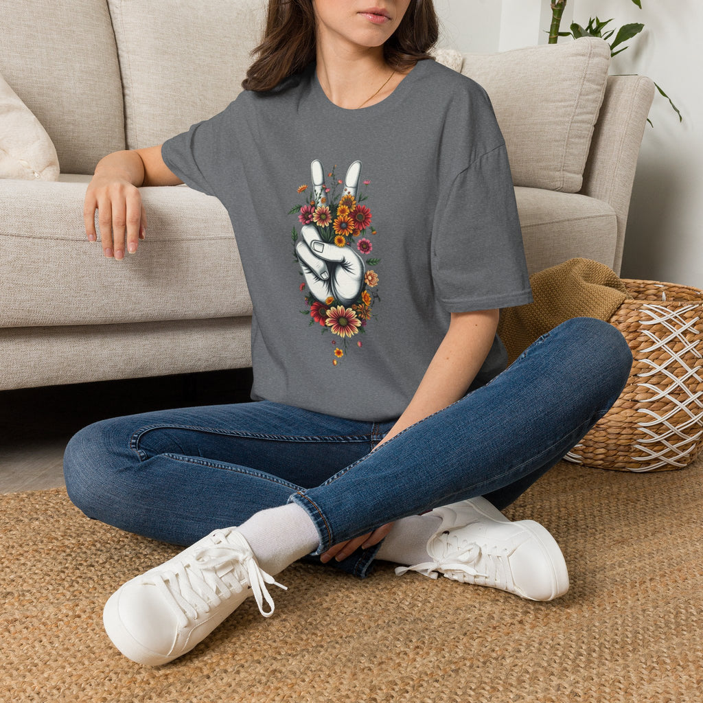 Grow Peace Unisex Softstyle T-Shirt - Boho Inspiration, Perfect for Festivals and Everyday Wear