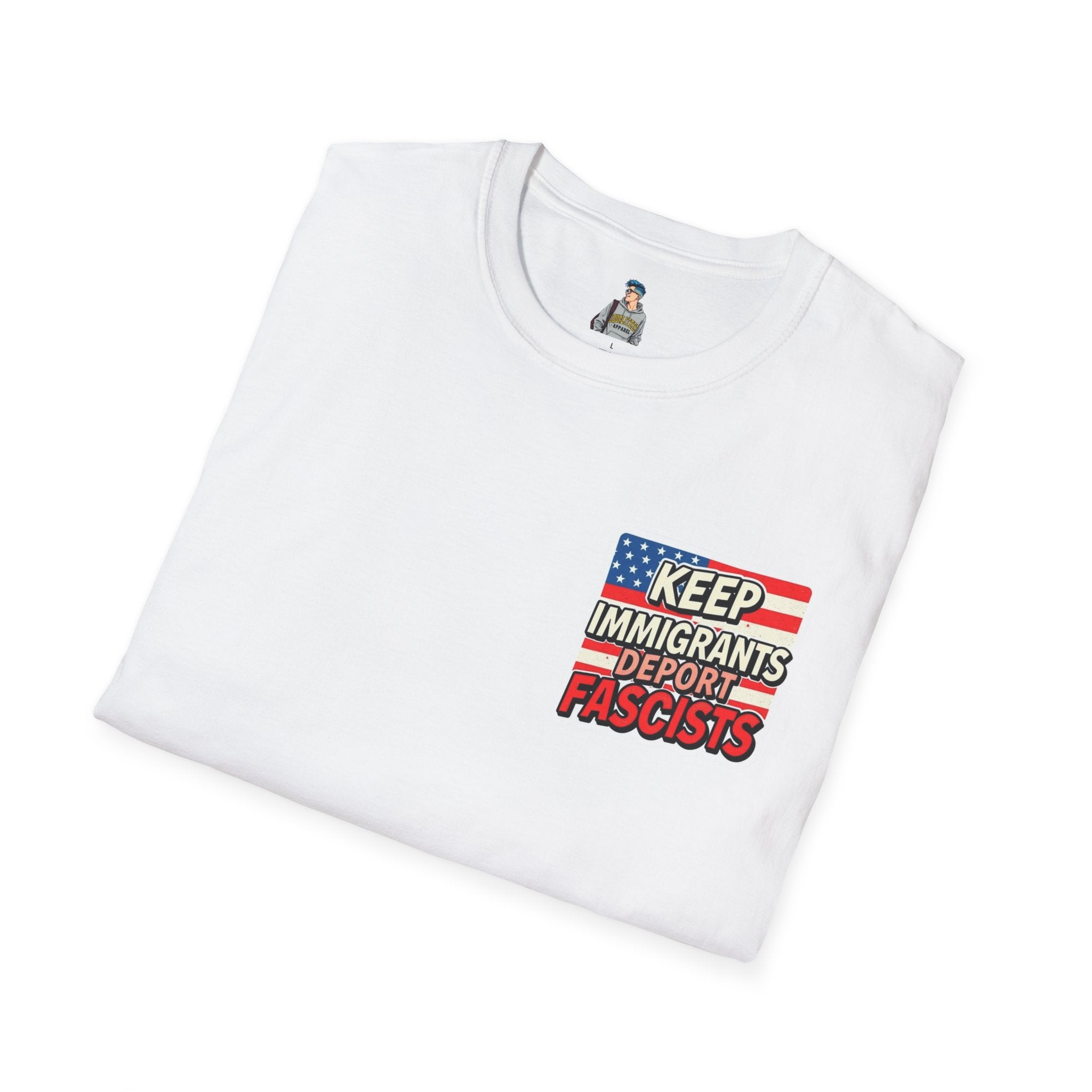Keep Immigrants Deport Fascists Unisex Softstyle T-Shirt