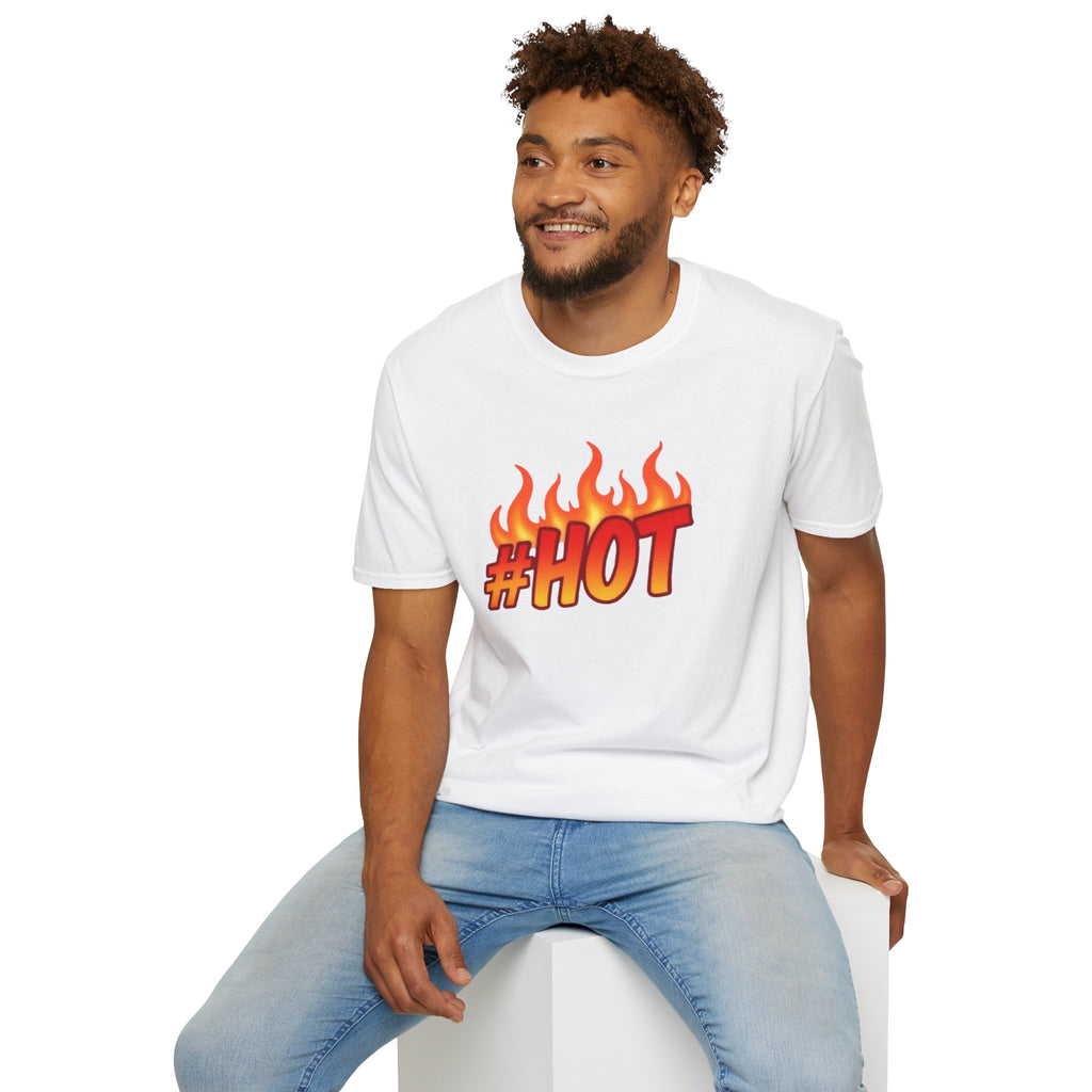 #HOT T-Shirt – Trendy Hashtag Fire Design