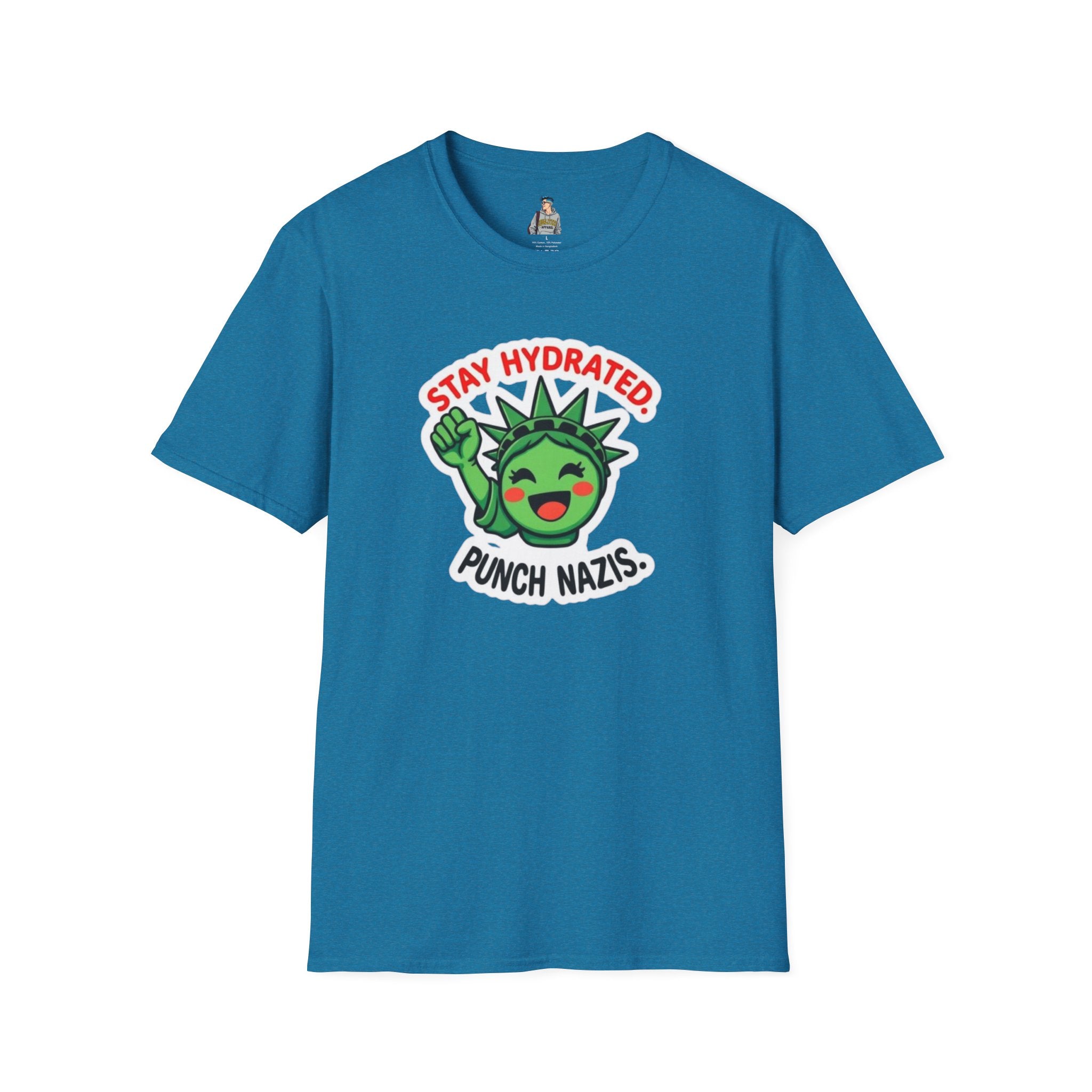 Stay Hydrated, Punch Nazis Funny Political Activism Tee
