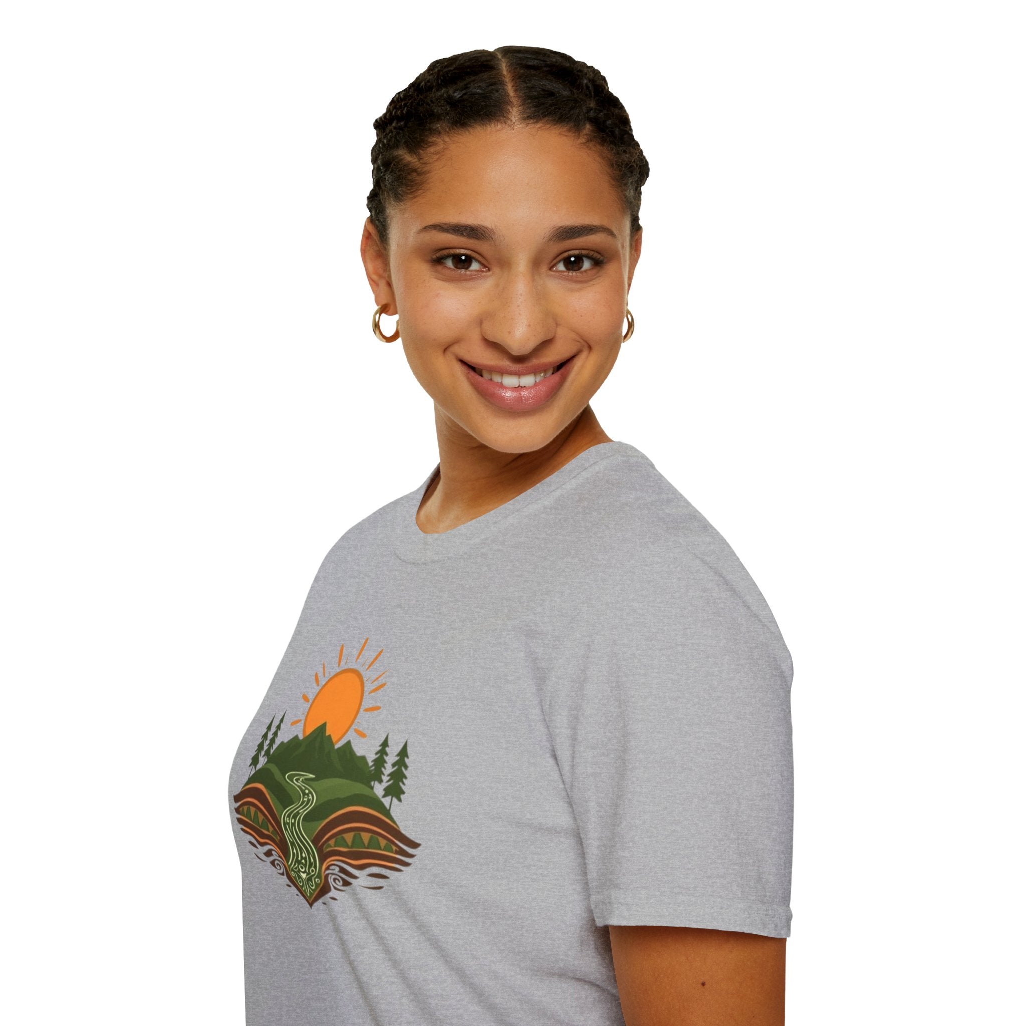 Mountain Scene Unisex Softstyle T-shirt