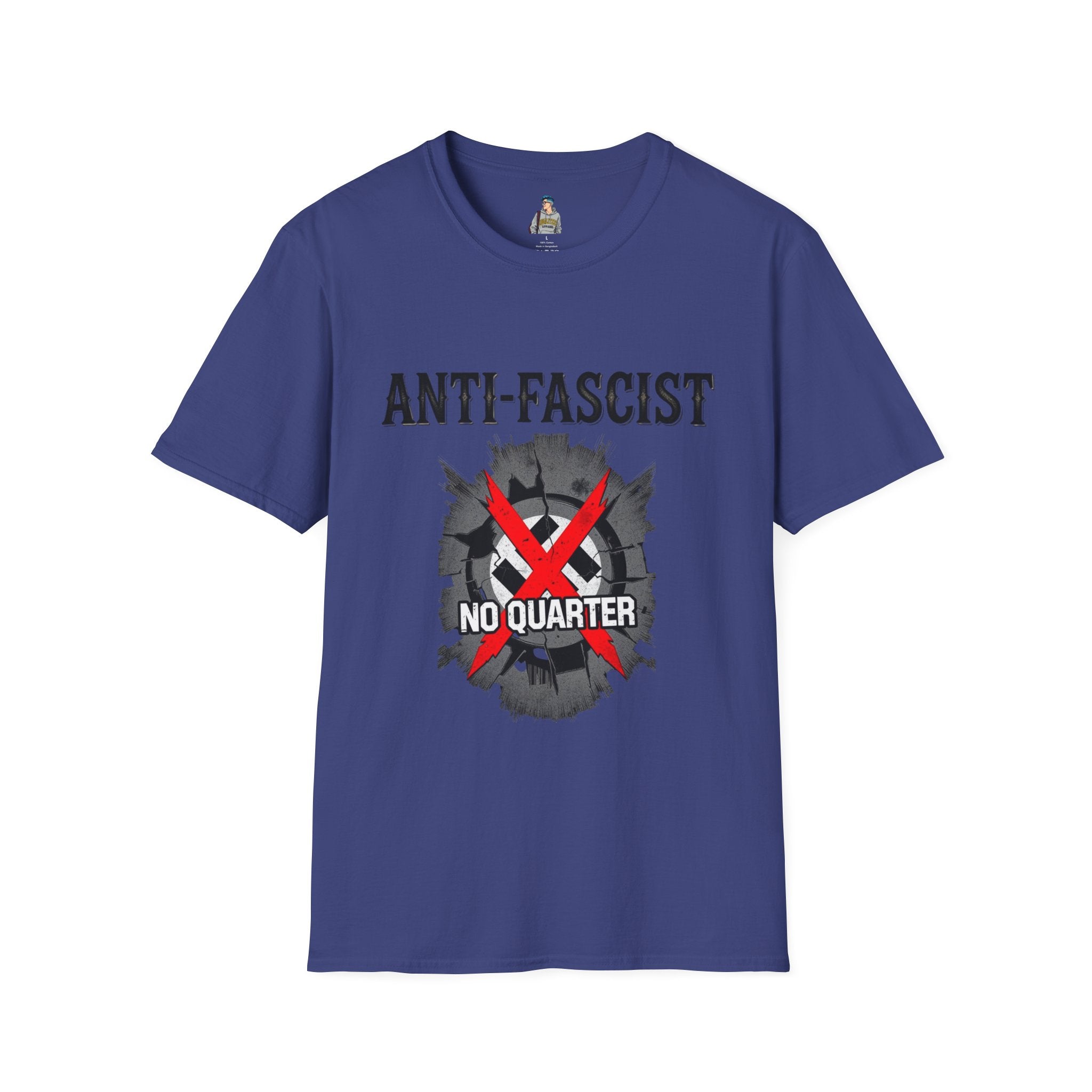 Anti-Fascist T-Shirt — Front "ANTI-FASCIST" / Back "You’re Either Anti, Or You’re Fa."