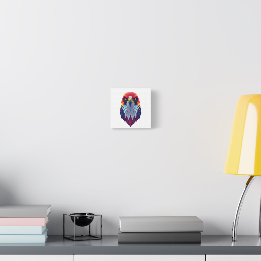 Vibrant Falcon Wall Art - Matte Stretched Canvas, Colorful Bird Decor