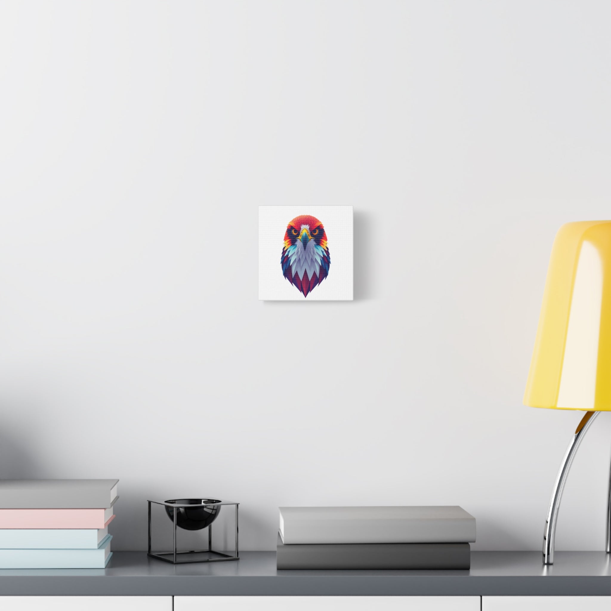 Vibrant Falcon Wall Art - Matte Stretched Canvas, Colorful Bird Decor