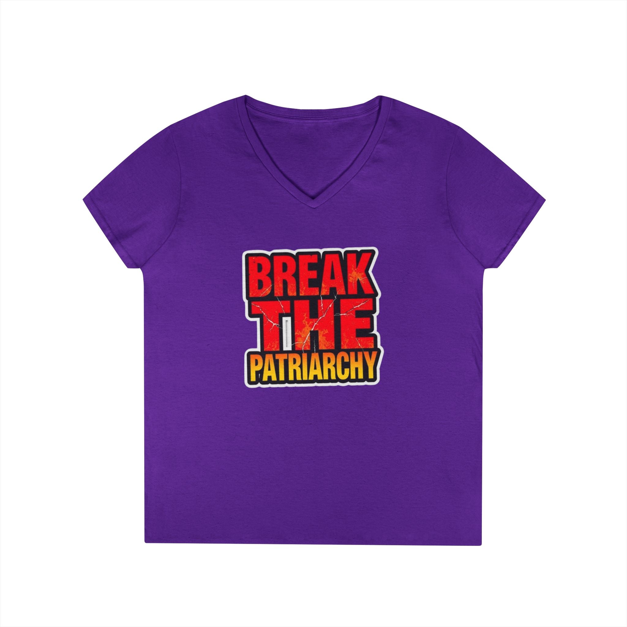 Women's Empowerment V-Neck T-Shirt - Break The Patriarchy