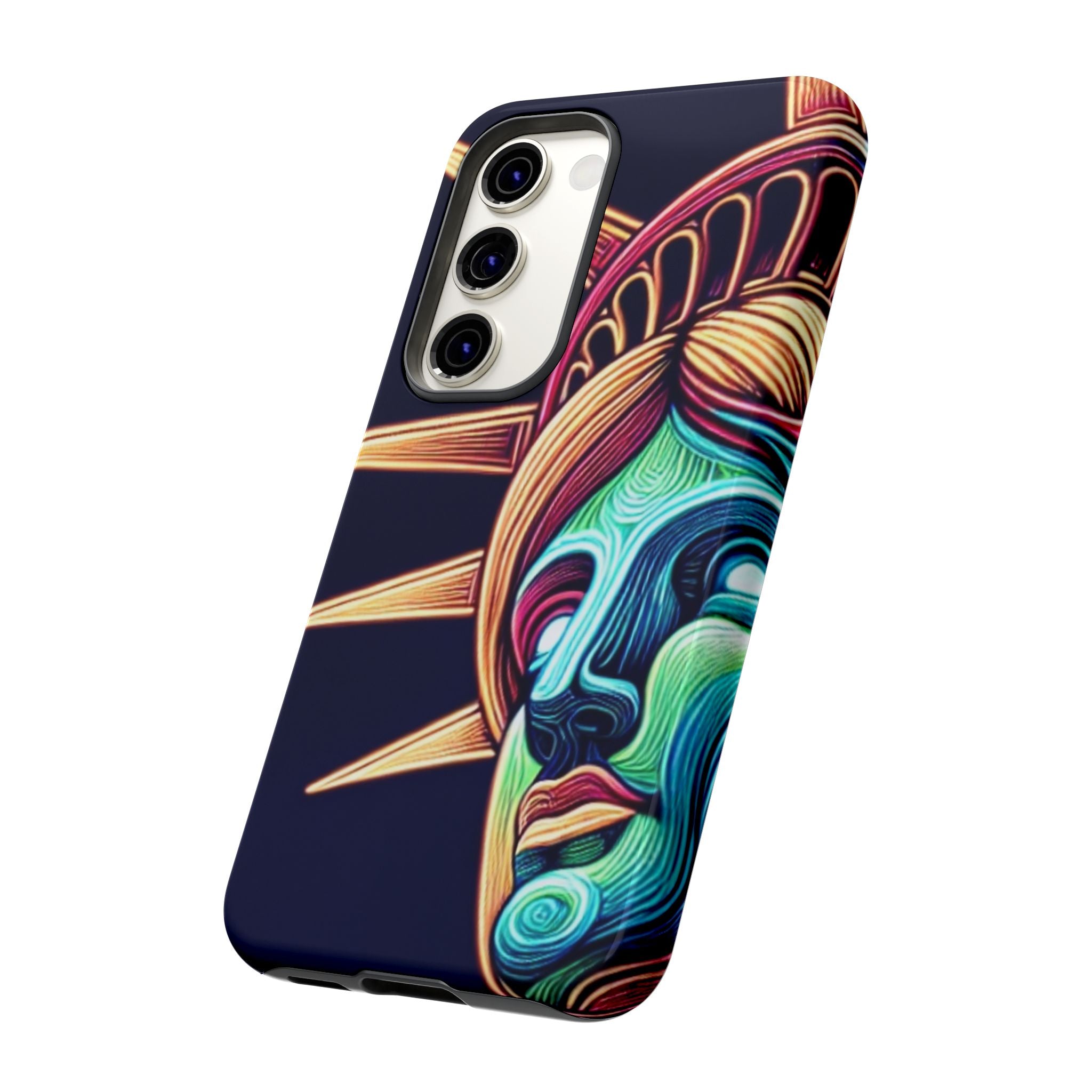 Statue of Liberty Neon Glowing Art Tough Case for Android & iPhone
