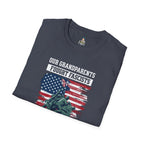 Unisex Softstyle T-Shirt: 'Our Grandparents Fought Fascists' Patriotic Tee