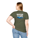 Water is Life Unisex T-Shirt | Eco-Friendly Tee for Environmentalists, Beach Lovers, Awareness Campaigns, Gifting