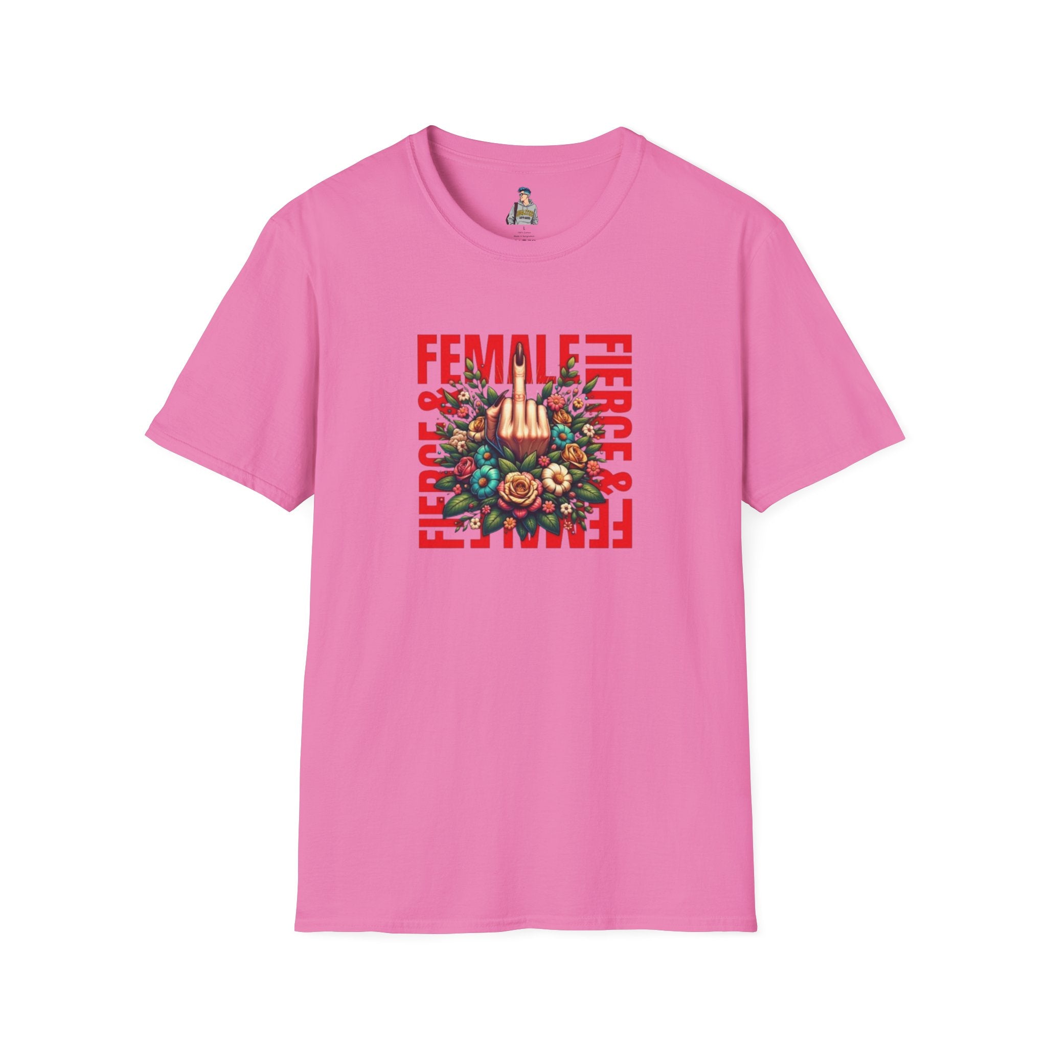 Fierce Female Unisex T-Shirt - Softstyle Floral Graphic Tee