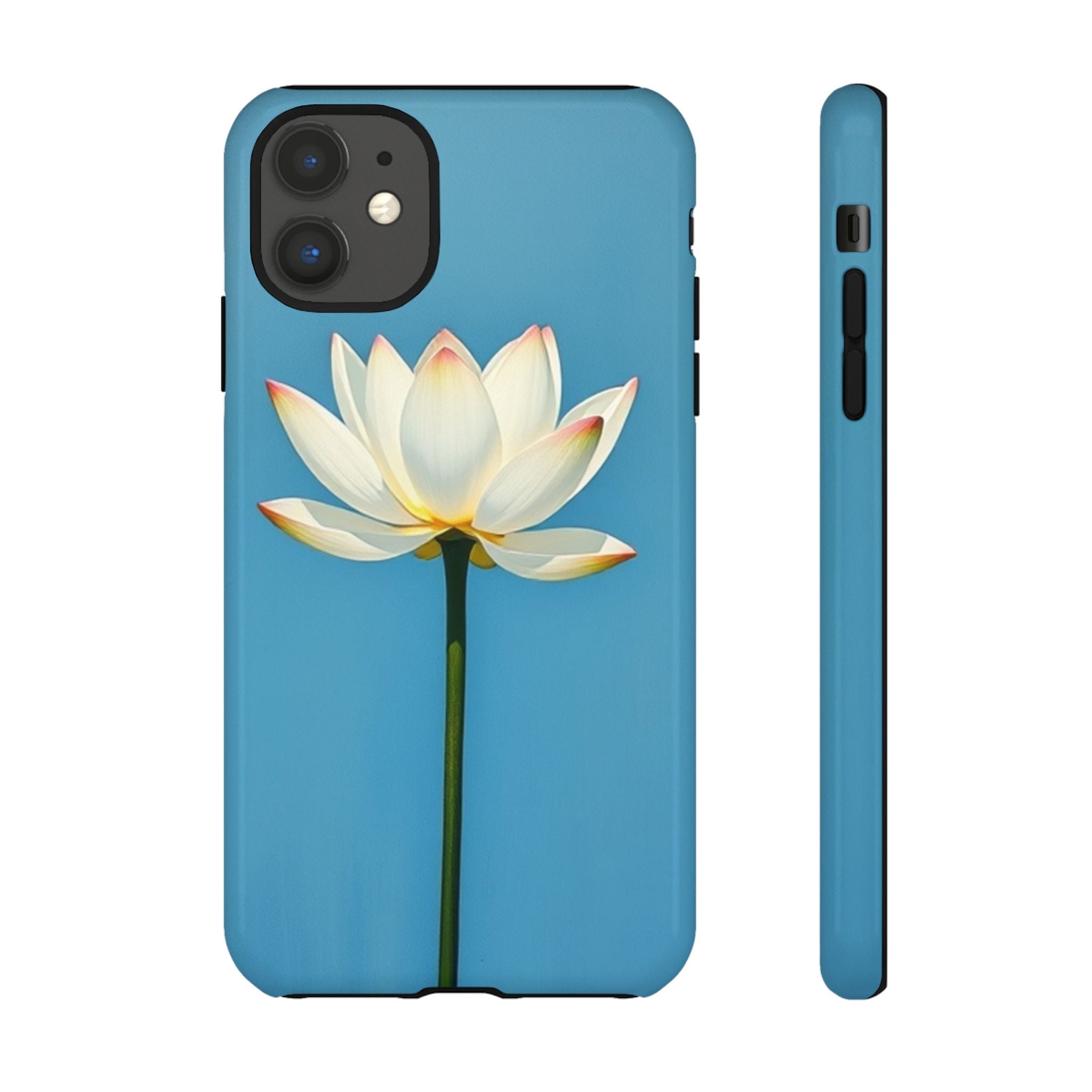Open White Peace Lily Design Tough Case For Android & iPhone