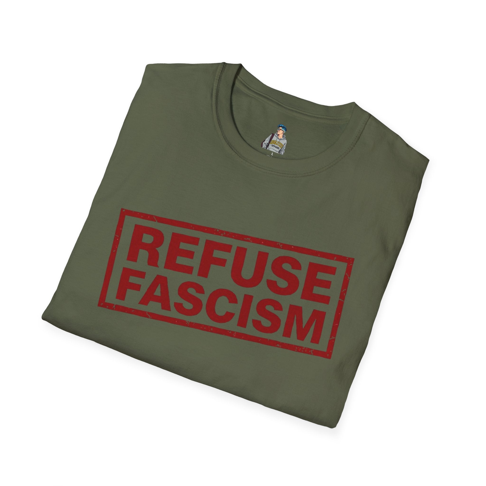 Refuse Fascism Tee — Political Protest Graphic T-Shirt