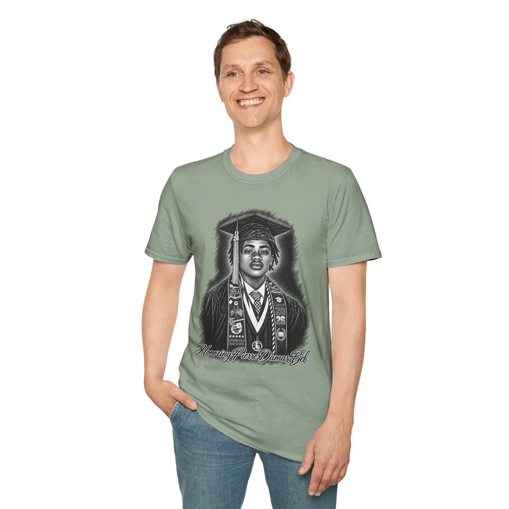 Portrait Front and Back - In Memory of Pierre Damas Bel T-Shirt