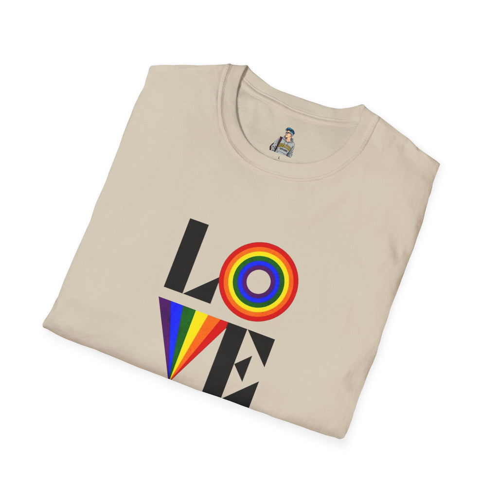Vibrant LOVE Design for Pride Unisex Softstyle T-Shirt