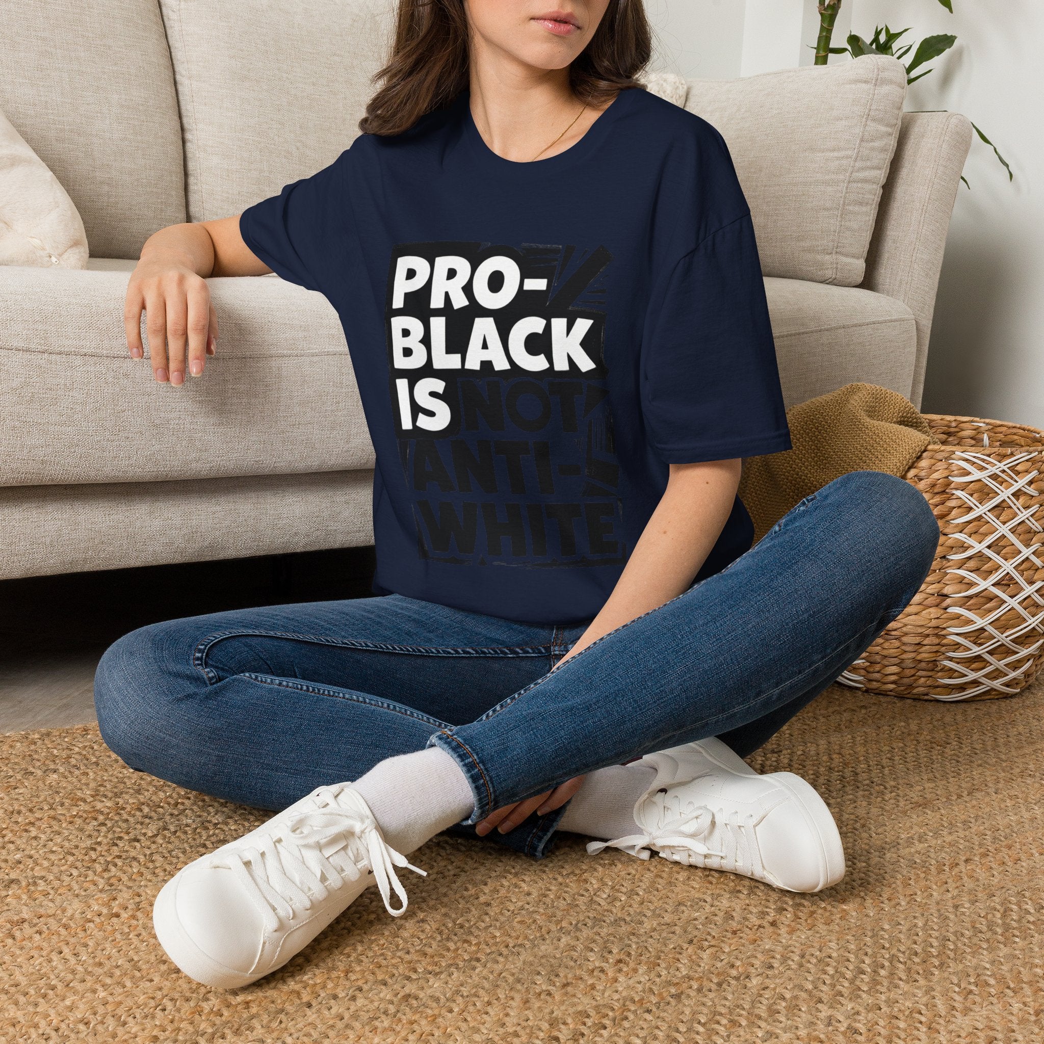Pro-Black Is Not Anti-White Statement T-Shirt