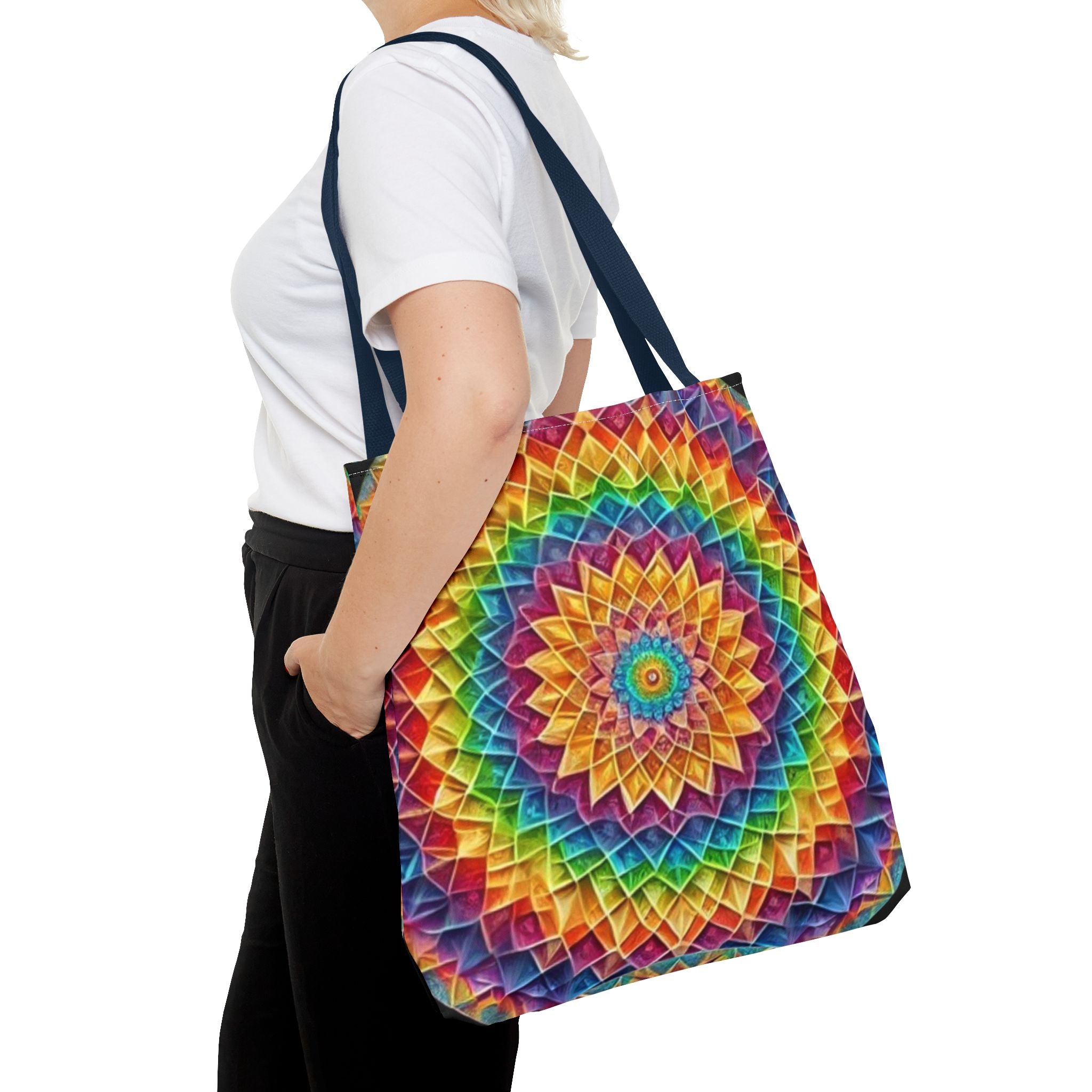 Rainbow Mandala Tote Bag