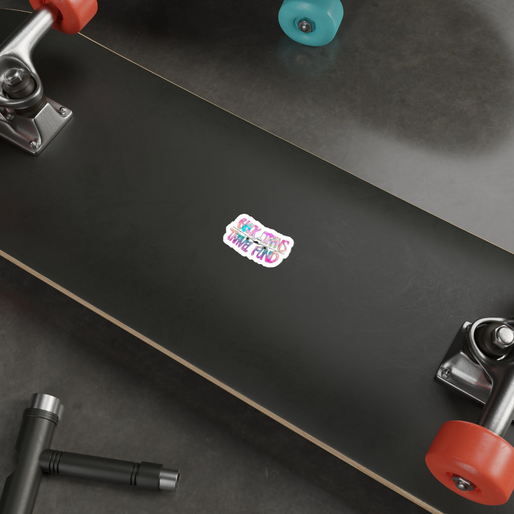 Die-Cut Sticker — "Black Trans Travel Fund" Colorful Airplane Sticker for LGBTQ+ Support & Pride