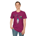 Trans Caterpillar to Butterfly Transformation T-Shirt, Unisex Graphic T-Shirt