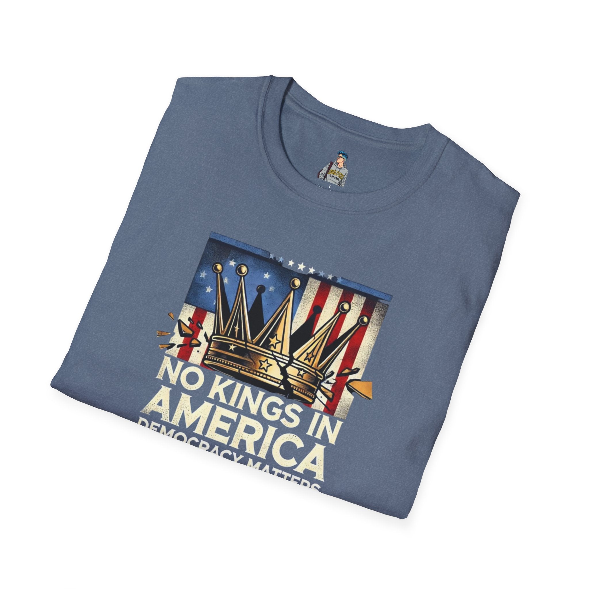 No Kings in America-Democracy Matters  Unisex Softstyle T-Shirt