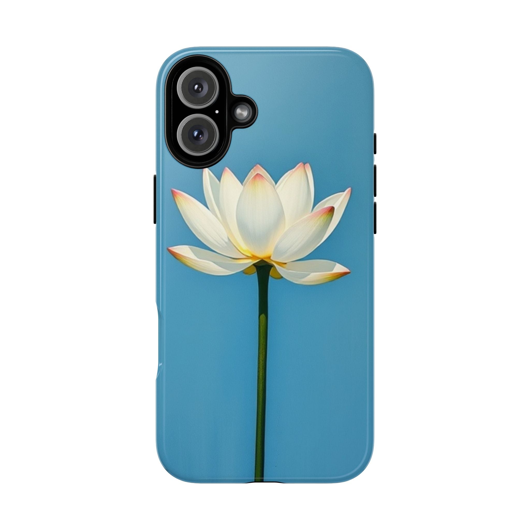 Open White Peace Lily Design Tough Case For Android & iPhone