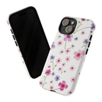 Floral Pink Wildflower Tough Phone Case for iPhone
