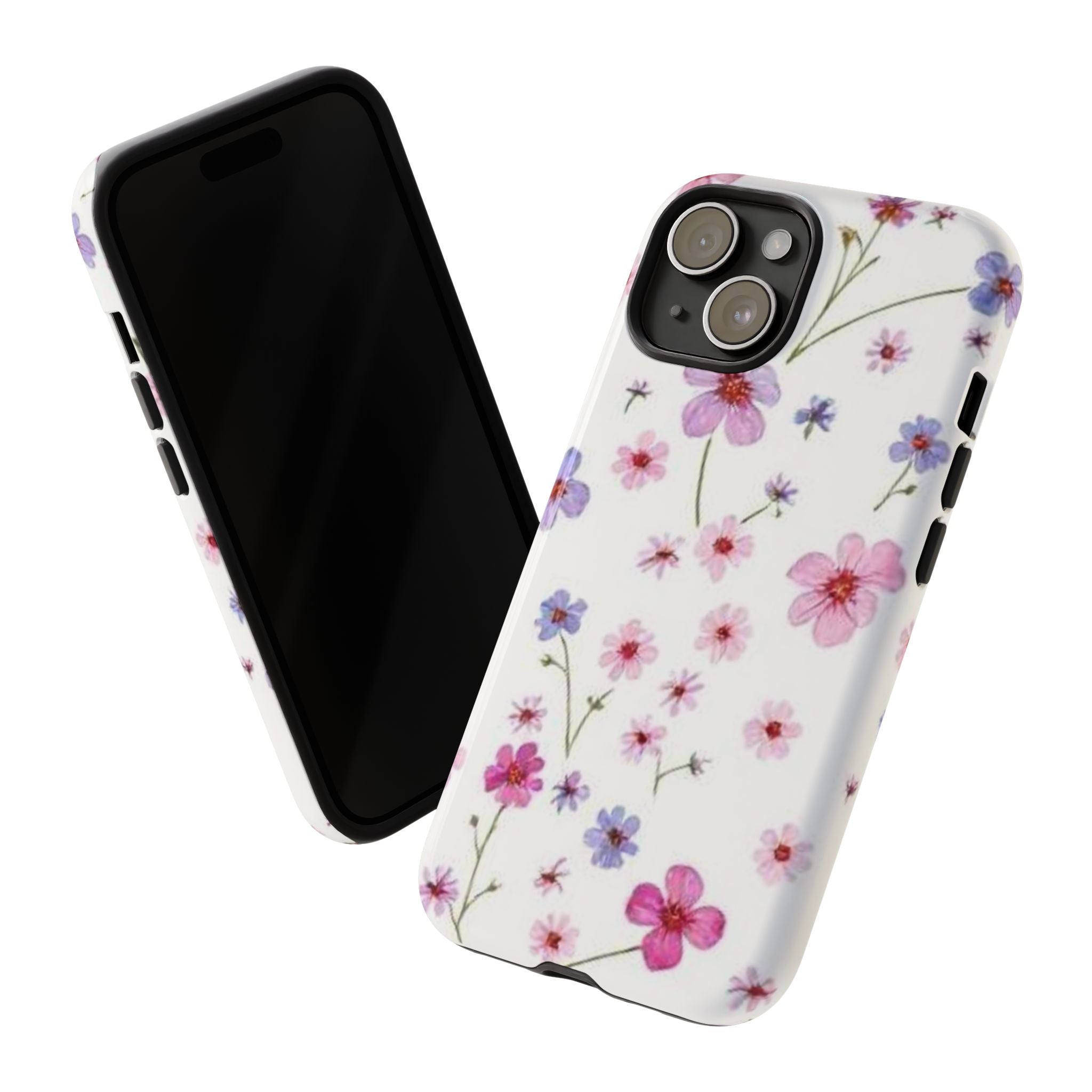 Floral Pink Wildflower Tough Phone Case for iPhone