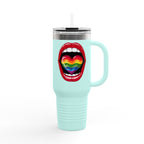 Rainbow Tongue Insulated Travel Mug - 40oz, Perfect for Pride Celebrations